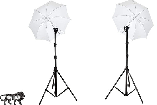 HIFFIN® Studio Home 33 Umbrella Stand Setup with Sungun Adapter | 9ft Stand | Umbrella | Bag for kit Mark II