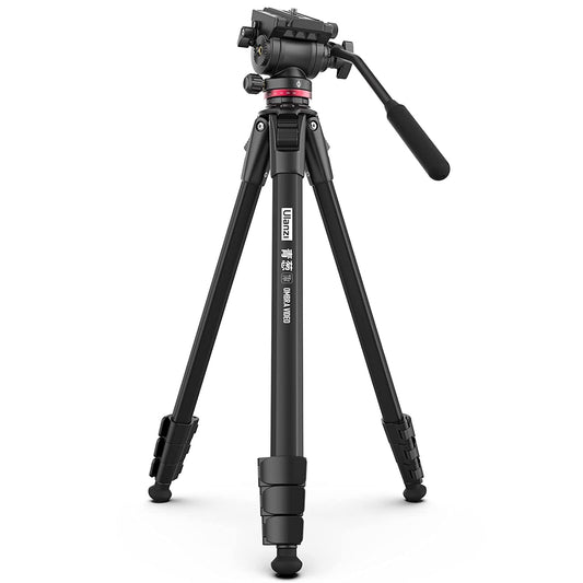 ULANZI MT-56 Camera Tripod Stand with Fluid Head, for Sony Nikon Canon Fujifilm DSLR Camera Video Shooting, w Cell Phone Holder vlogging Travel Tripod Mount - Ombra