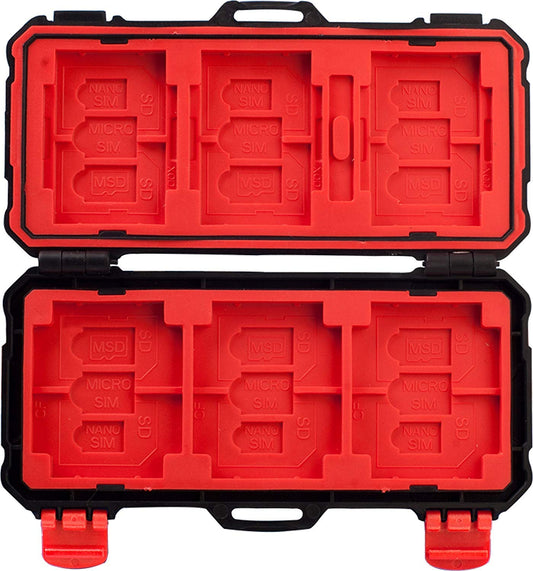 HIFFIN®KH 15 Water-Resistant XQD/CF/TF/MSD/SD/Micro SIM/Nano Memory Card Case Box Keeper Carrying Holder Storage Organizer 36 Slots for Sandisk Transcend Lexar Kingston