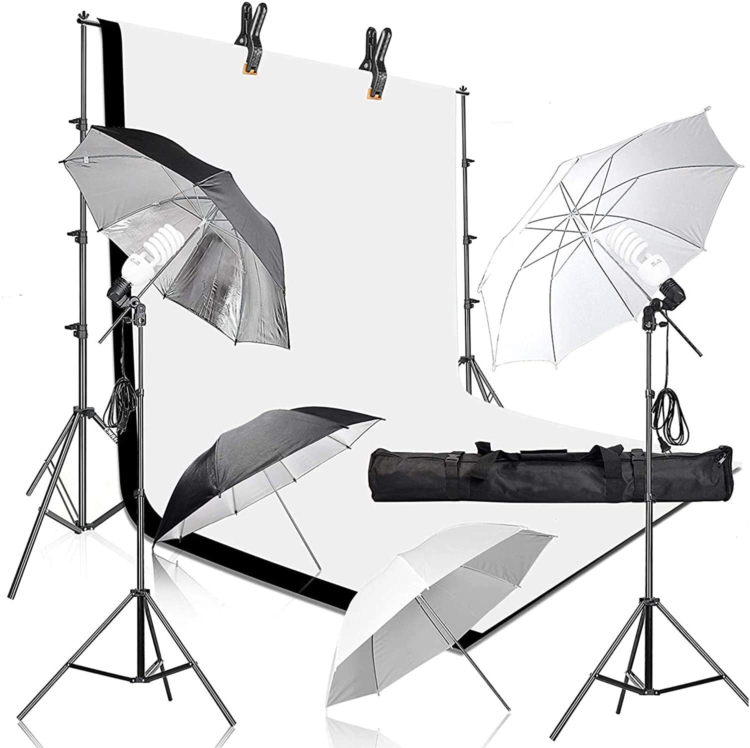 HIFFIN®Daylight Umbrella Continuous Lighting Kit, 8x14ft Background Su