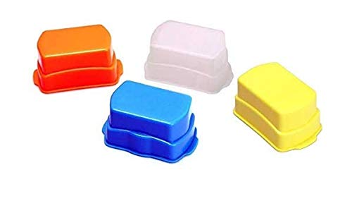 HIFFIN® 4 Color Set Universal Flash Bounce Diffuser Reflector OM Omni for Nikon Canon VIVITAR Flashes (OM Bounce Set 900)