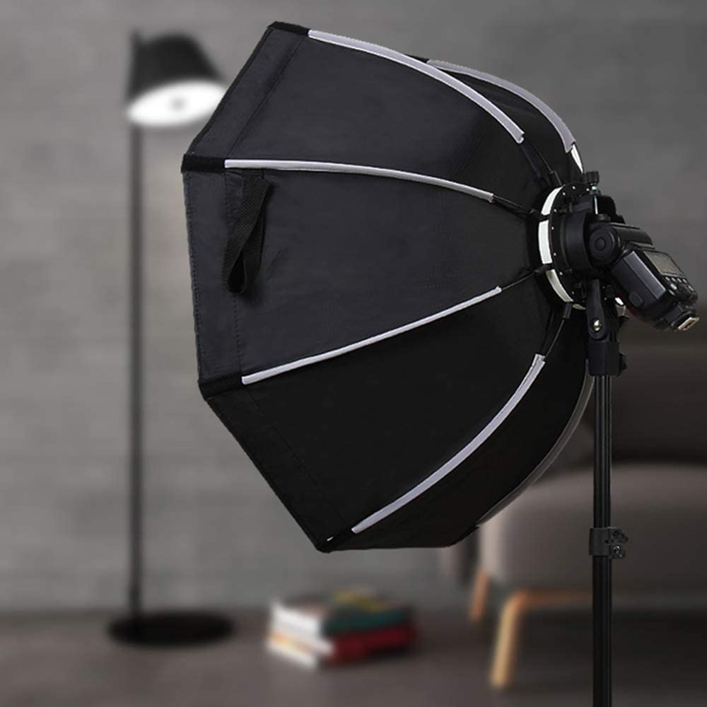 HIFFIN® 65cm V1 Flash Speedlite Softbox Portable Outdoor Octagon Umbrella Softbox with 9 fit Light Stand for ptoto Studio