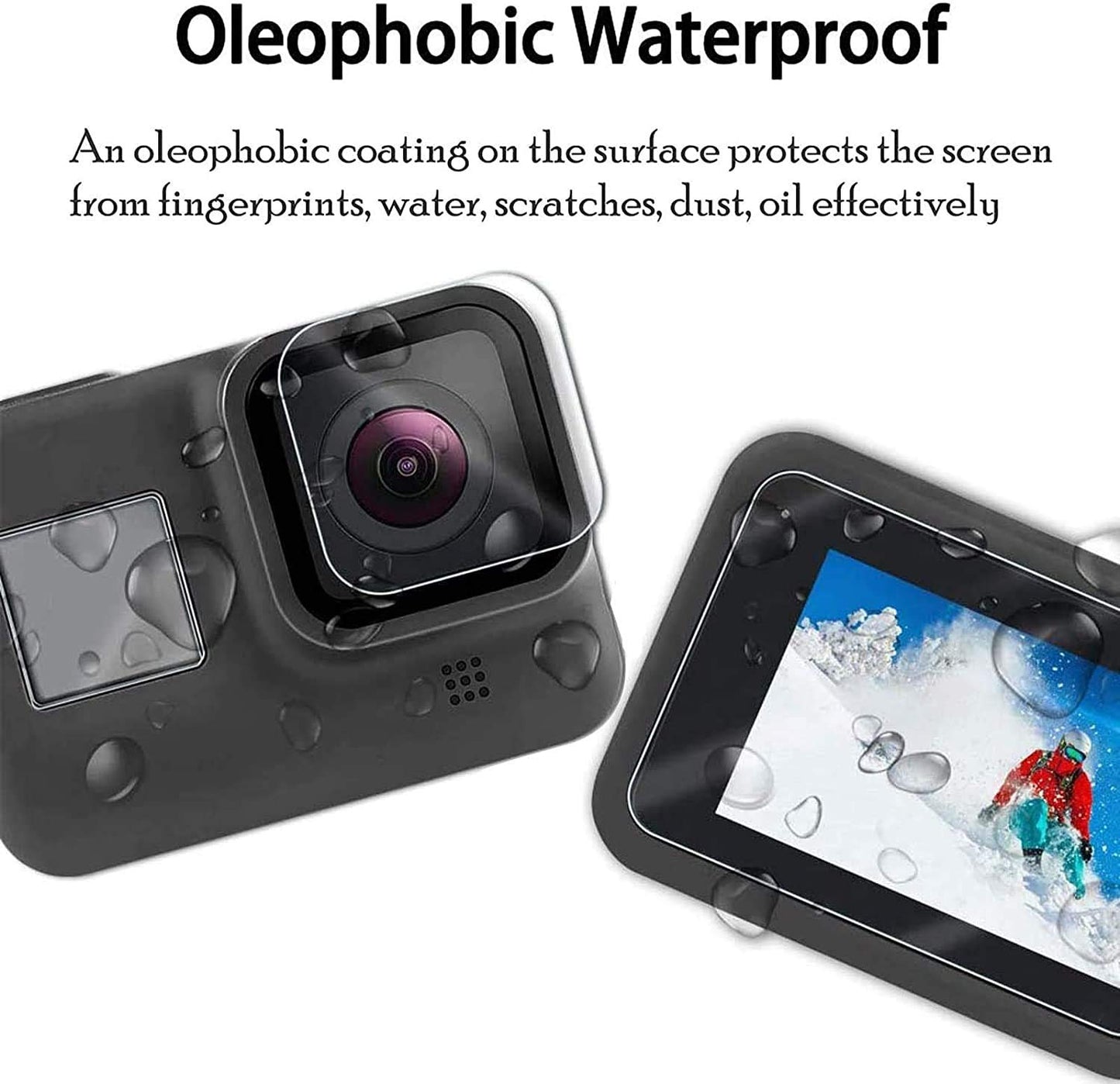 HIFFIN® hero 9 Screen Protector for GoPro Hero 9 Black, Ultra Clear Tempered Glass Screen Protector + Tempered Glass Lens Protector + Tempered Glass Front LCD Display Film for GoPro Hero9 Action Camera