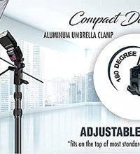S1 Umbrella Bracket Heavy Duty Flash Light Stand Umbrella Holder B Bracket Speedlight Holder (CNC Aluminum) in Black Color