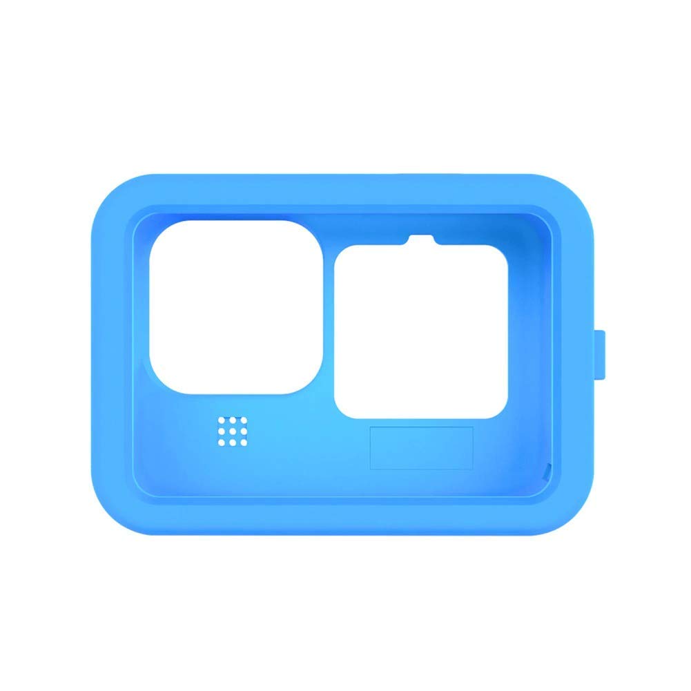 HIFFIN® Protective Silicone Sleeve Case + Lanyard Accessories Soft Rubber Frame Cover Protection for Go Pro Compatible with GoPro Hero 9 Blue Action Camera (Blue)