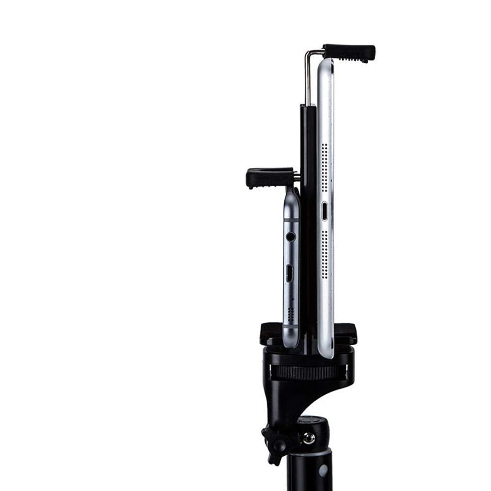 HIFFIN® 2in1 Tripod Mount Phone Tablet Holder Clip for iPhone iPad tab Clamp Clip Stand 2 in 1 Mobile Tab Clip Universal 1/4" 2 in 1 Phone and Tablet Holder