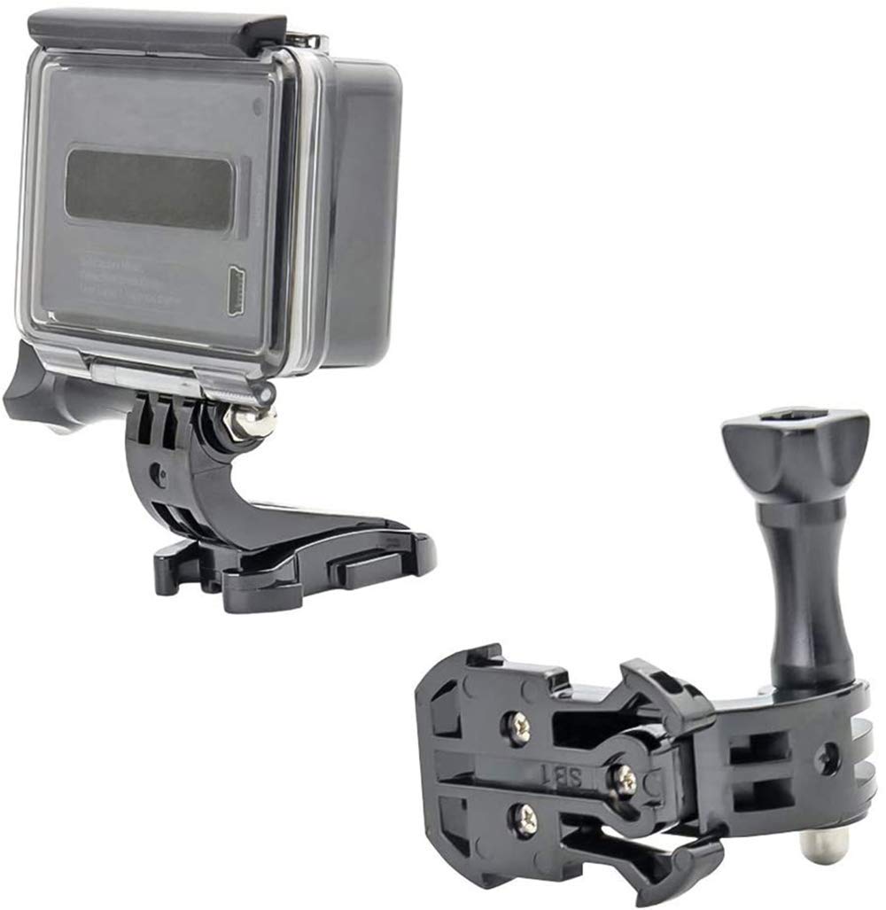 HIFFIN® J Hook Buckle Mount for Vertical Surface, Compatible for All GoPro Max/GoPro Hero 8 7 6 5 4 3+ 3 HD and Other Camera - Black
