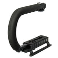 HIFFIN® Universal Stabilizer C-Shape Bracket Video Handheld Grip for DSLR DV Camera (Black)