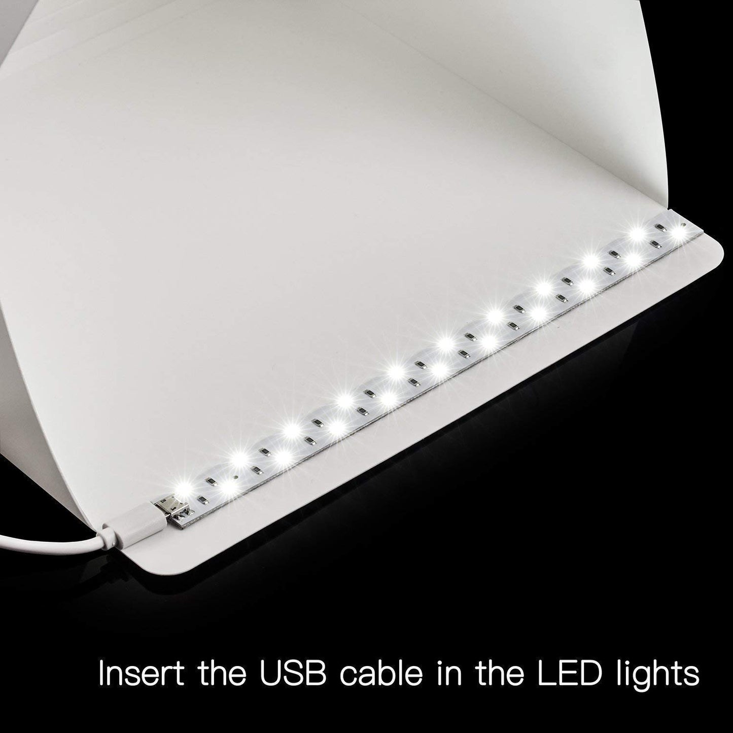 HIFFIN® Foldable Lightbox 23 cm Portable Light Room Photo Studio Photography Backdrop Mini Cube Box Lighting Tent Kit 22.6 * 23 * 24cm