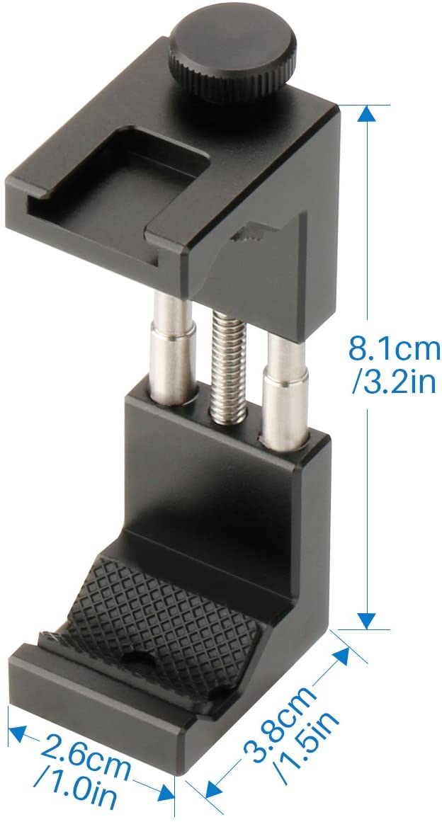 Ulanzi ST-02 Metal Phone Tripod Mount with Hot Shoe Mount Smartphone Video Rig Tripod Mount Adapter.