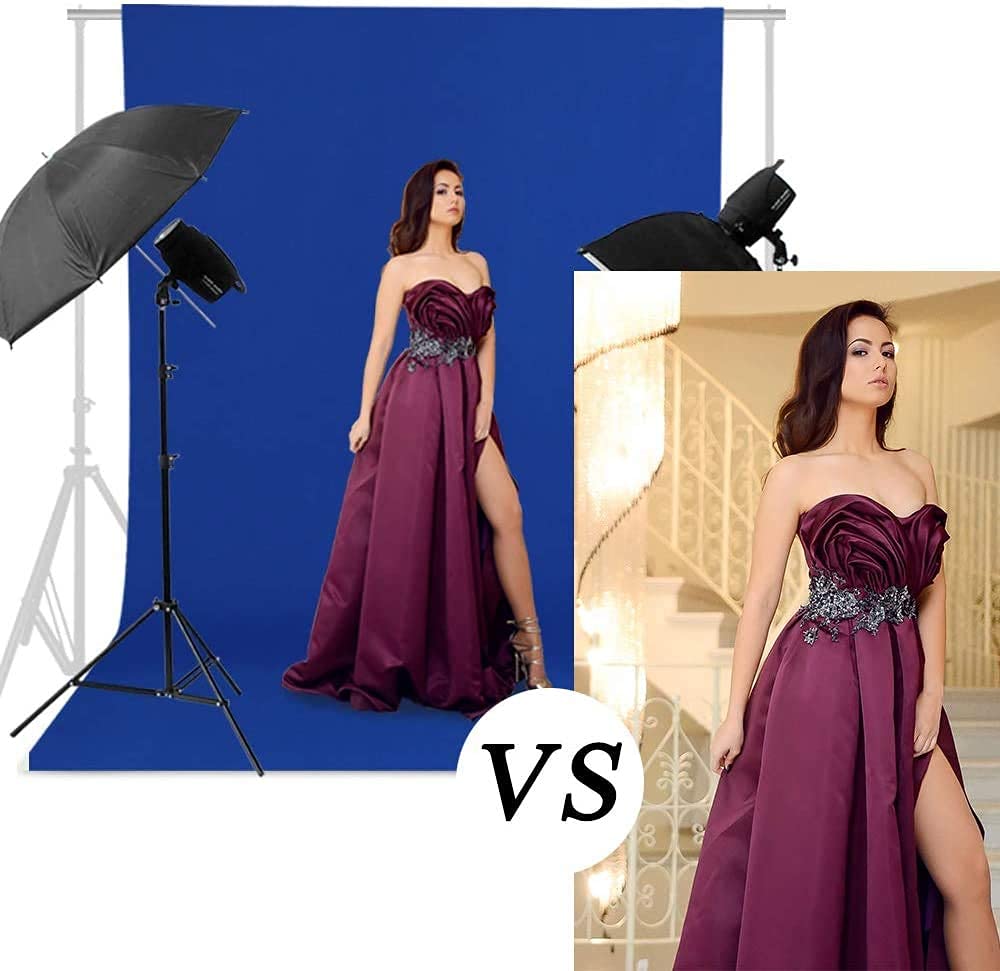 HIFFIN® 8 x 12 FT BLUE LEKERA Backdrop Photo Light Studio Photography Background BLUE