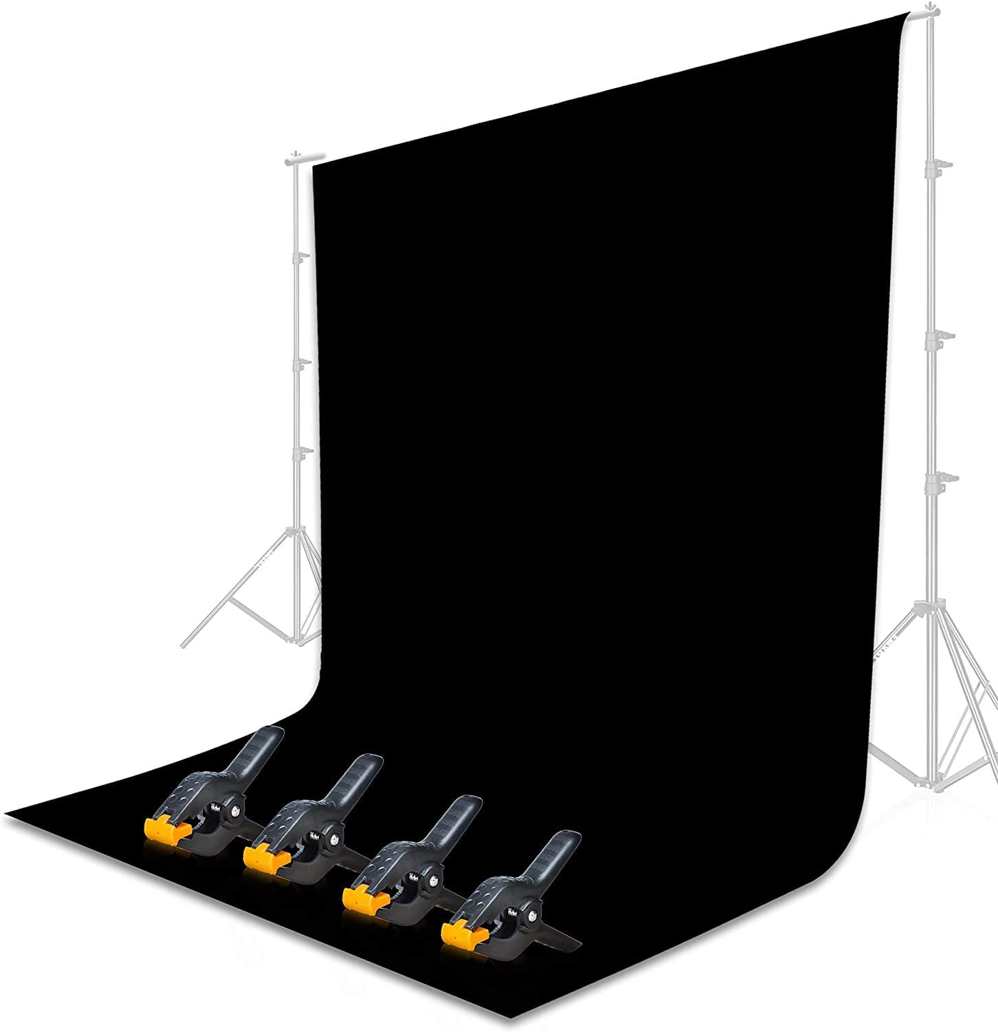 HIFFIN® x 12 FT Black LEKERA Backdrop Photo Light Studio Photography
