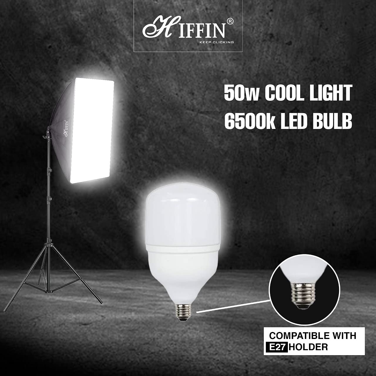 HIFFIN® SL50 W Professional Soft Led Photo & Video Light Softbox Lighting Kit for YouTube Videos Shooting, Studio Videography, Portrait Shooting, Product Photography, Studio Lights for Photography Mark 2