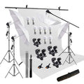 HIFFIN® White Screen Backdrop 6x10 ft with 9 ft Stand 6x9 ft Photography Backdrop with 2 Pcs Spring Clamps, 1PCs Carry Bag (T Shape Kit C2 C1 W & Double Holder Kit M4)