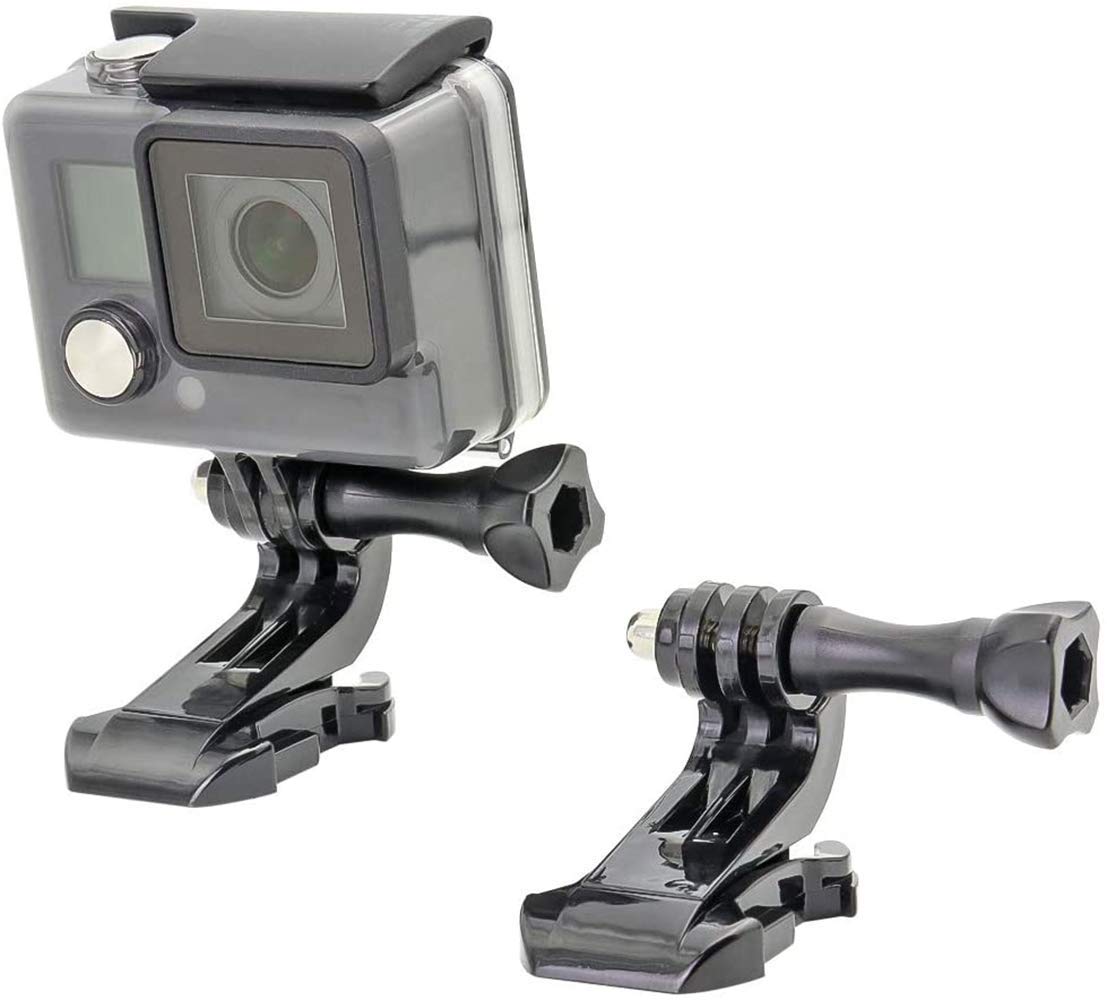 HIFFIN® J Hook Buckle Mount for Vertical Surface, Compatible for All GoPro Max/GoPro Hero 8 7 6 5 4 3+ 3 HD and Other Camera - Black (2pcs)