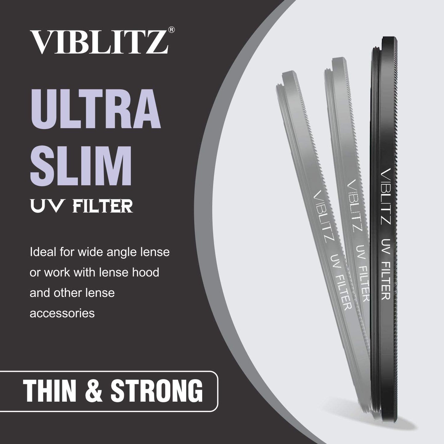 VIBLITZ® Ultra Slim UV Filter Protection Slim Frame (40.5 MM)