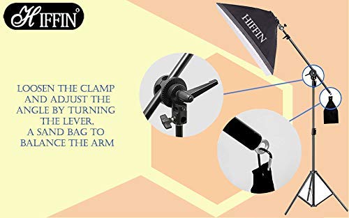 HIFFIN® PRO HD 5 Soft Led Video Light Softbox Kit | 3 Point Lighting | Stand | for YouTube Shooting,Videography, Product Photography, Continuous Studio Lights, Key Fill and Back Light