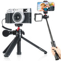 Ulanzi MT-16 Camera Tripod Stand Holder, Mini Tabletop Tripod Selfie Stick with Cold Shoe Travel Tripod