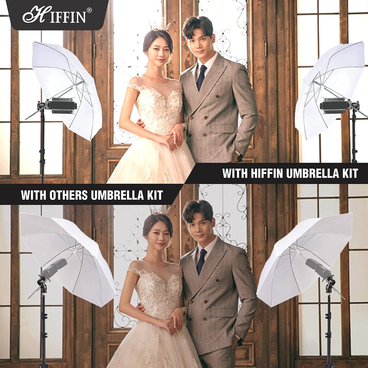 HIFFIN® Porta Kit Mark III with Boom of 9 feet Light Stands, Porta Lights, Umbrellas for Video & Still Photography Lighting (Porta Light kit Mark III)