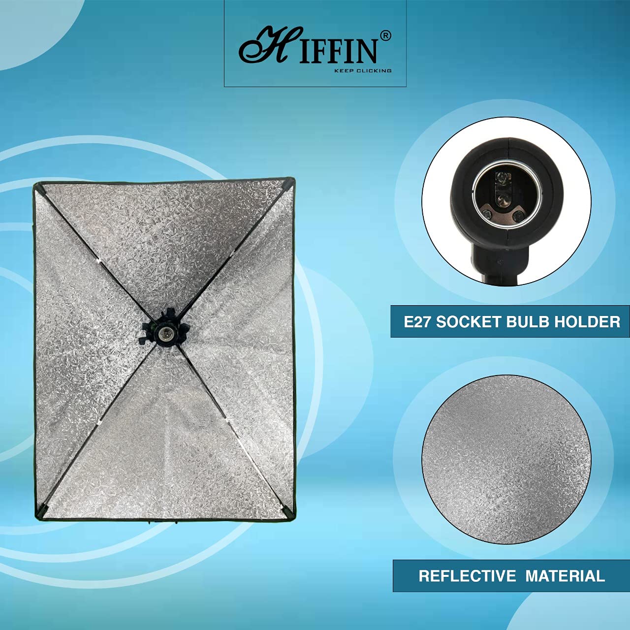 HIFFIN® SL50 W Professional Soft Led Photo & Video Light Softbox Lighting Kit for YouTube Videos Shooting, Studio Videography, Portrait Shooting, Product Photography, Studio Lights for Photography Mark 2