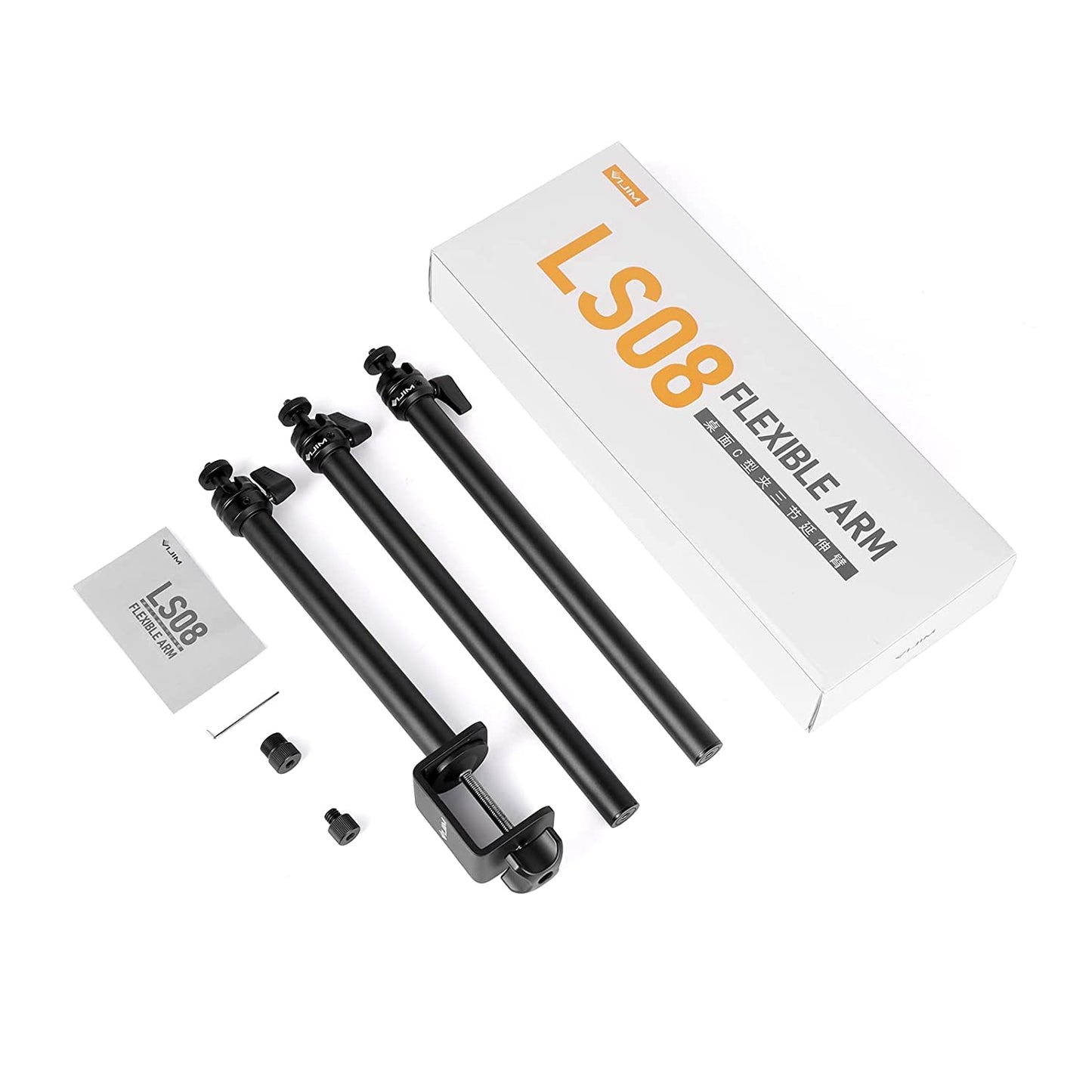 VIJIM LS08 Flexible Overhead Camera Mount Desk Stand, Webcam Stand Microphone Boom Arm Tabletop Photography Videography Live Stream Table clamp Mount