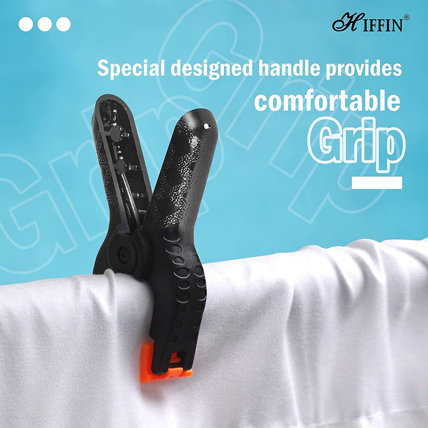 HIFFIN® 10 PCS Photography Backdrop Support Spring Clamp 4.3"/11cm for Background Muslin, Canvas, Paper, Chromakey Screen,