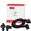 HIFFIN® 15 Meter 250 Volts 3 Pin Laptop Power Cable Cord Charger Adapter with Box Package - Black