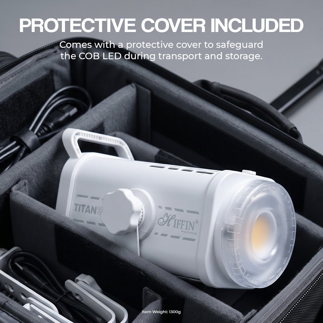 Titan 300W COB LED Video Light, Bi-Color 2700K-6500K, App Control, Bowens Mount