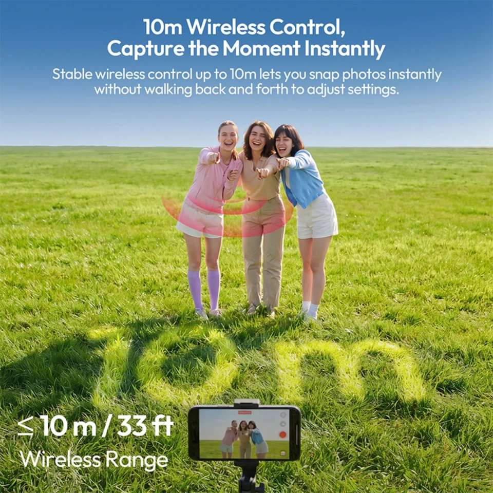 ULANZI RC05 Wireless Remote Shutter, Bluetooth Camera Remote for iOS Android
