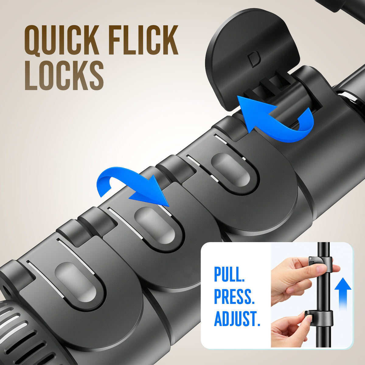 H25 Selfie Stick Tripod, Adjustable Aluminium Alloy, Wireless Remote, Phone Holder