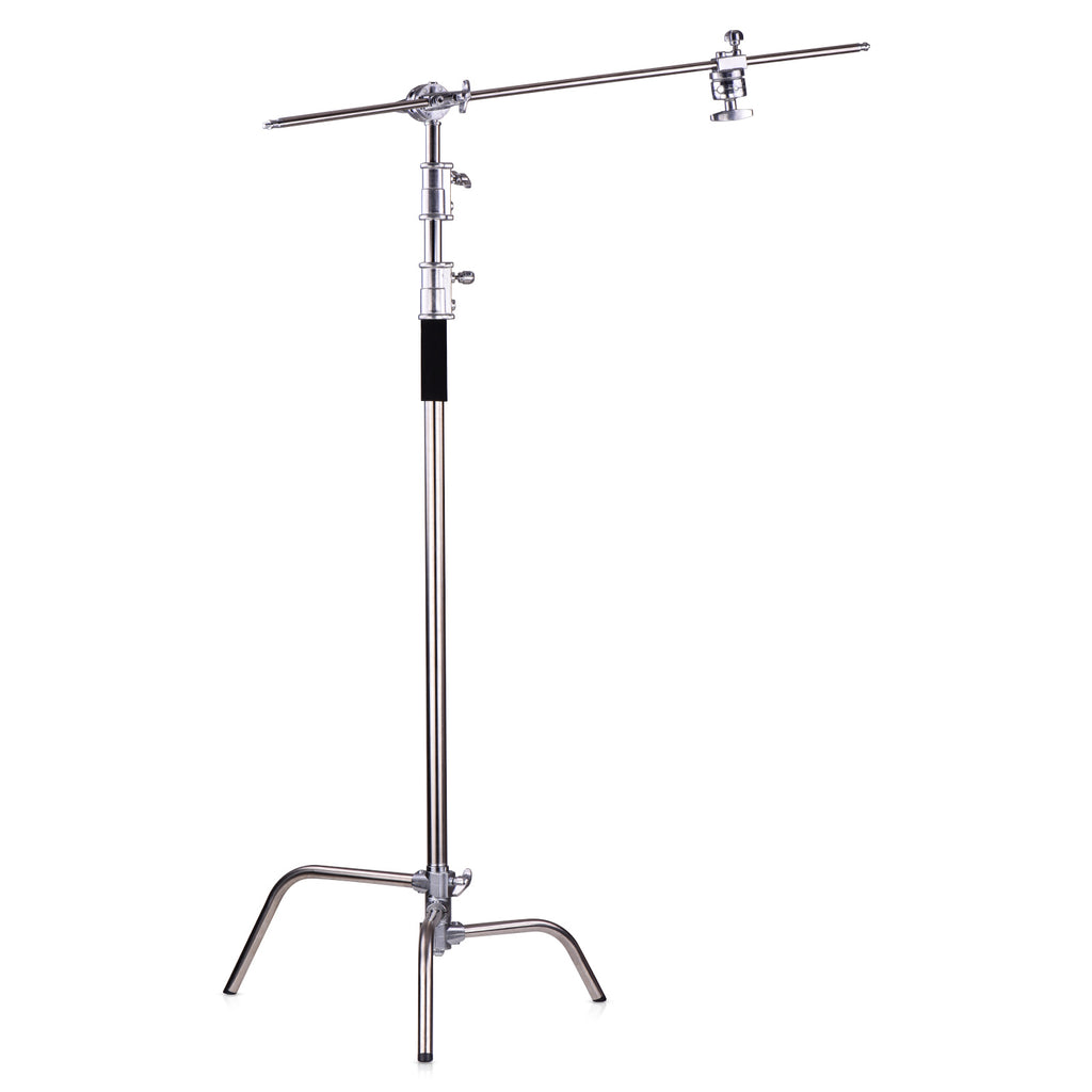 HIFFIN C Stand | 9.8 ft Steel Light C-Stand | 40-inch Detachable Base | C Stand with Grip Kit and Extension Arm |