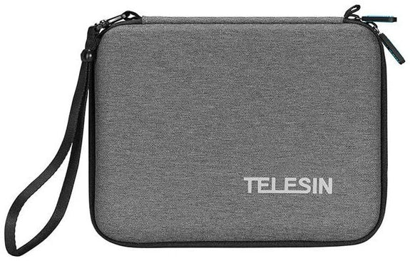 TELESIN Carrying Case for Go pro Hero, DJI Osmo Pocket Action, Insta360 One X, More, Hard Protective Travel Bag with 4 Moveable Dividers for More Accessories, Black