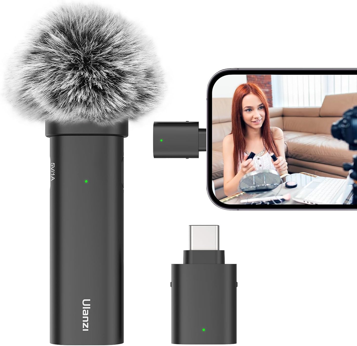 ULANZI WM01 Wireless Lavalier Microphone for Smartphone Video Recording