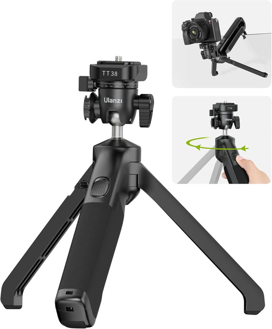ULANZI TT38 Mini Tripod w/ Uka F38 QR for DJI/Insta360/Sony, Tabletop Stand