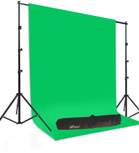 HIFFIN Green Screen With Stand, 8FT X 12FT Wide Green Screen Backdrop with 9Ft X 9Ft Wide Photo Backdrop Stand Include Carry Bag