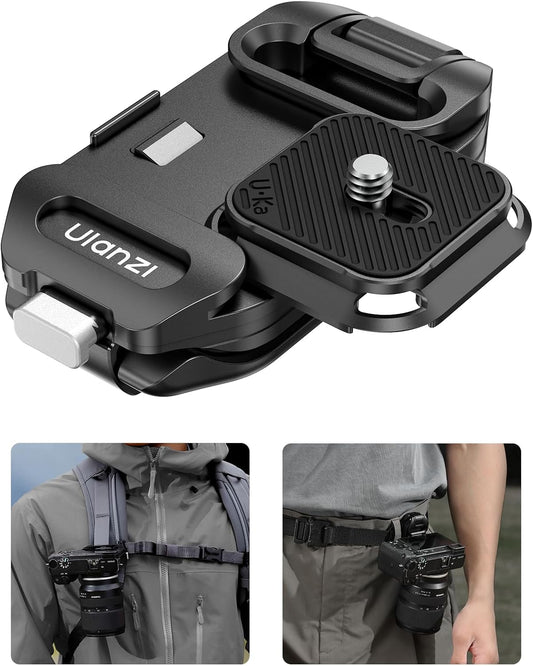 ULANZI UKA07 Backpack Clip w/ Quick Release Plate, 10kg Load, Sony/Nikon/Fuji