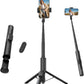 ULANZI SK26 40" Selfie Stick Tripod with Bluetooth Remote for iPhone-mobile clip