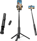 ULANZI SK26 40" Selfie Stick Tripod with Bluetooth Remote for iPhone-mobile clip