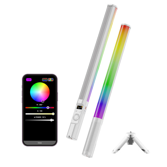 HF-225 RGB LED Stick Light 12W, 2500-9900K, App Control, 24 FX, 3000mAh, Type-C