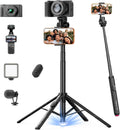 ULANZI SK32 Selfie Stick w Remote, 71''Auto Open & Lift-Close Phone Tripod