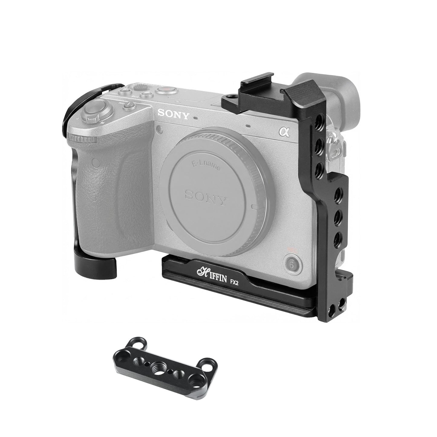 FX2 Metal Camera Cage Arca-Type Quick Release Cold Shoe 1/4″ & 3/8″ Thread Mount