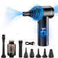 ULANZI Electric Air Duster with Duster Kit, 2-in-1 Design 5 Replacable Nozzles, 4 Gear Intelligent Mechanism Dust Blower & Vacuum Cleaner, Lens Cleaning Air Blower