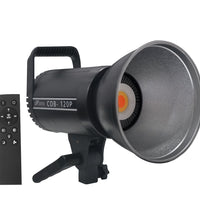 HIFFIN COB-120P Professional 120W LED Video Light for Studio Film Recording, 3200K-5600K Dimmable with Remote Control