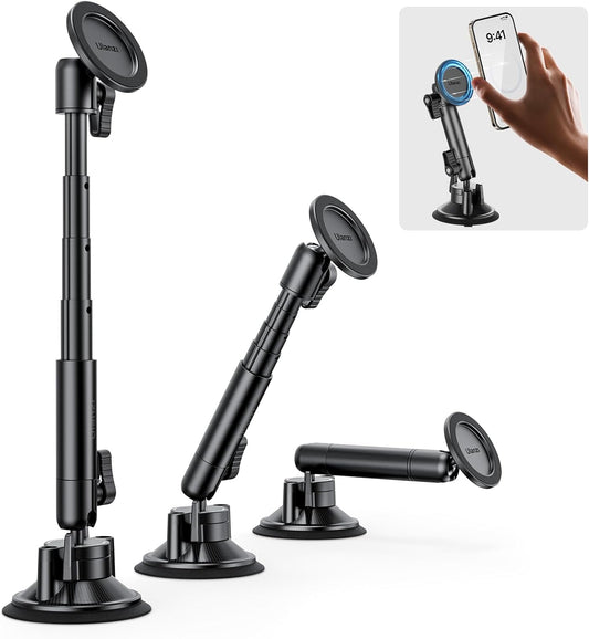 ULANZI ZJ06 MagSafe Suction Mount, Extendable Stand for iPhone 16–12, Car Use