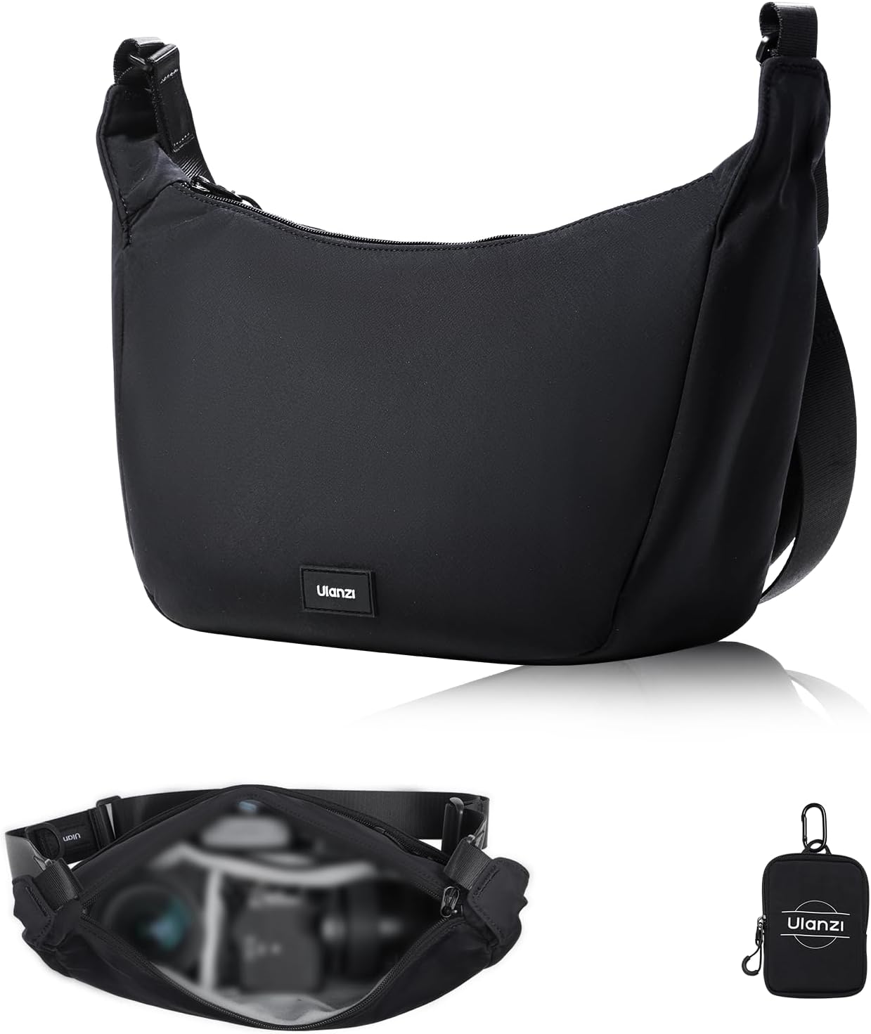 ULANZI HMN1 Camera Shoulder Sling Bag, DSLR Travel Storage, Black