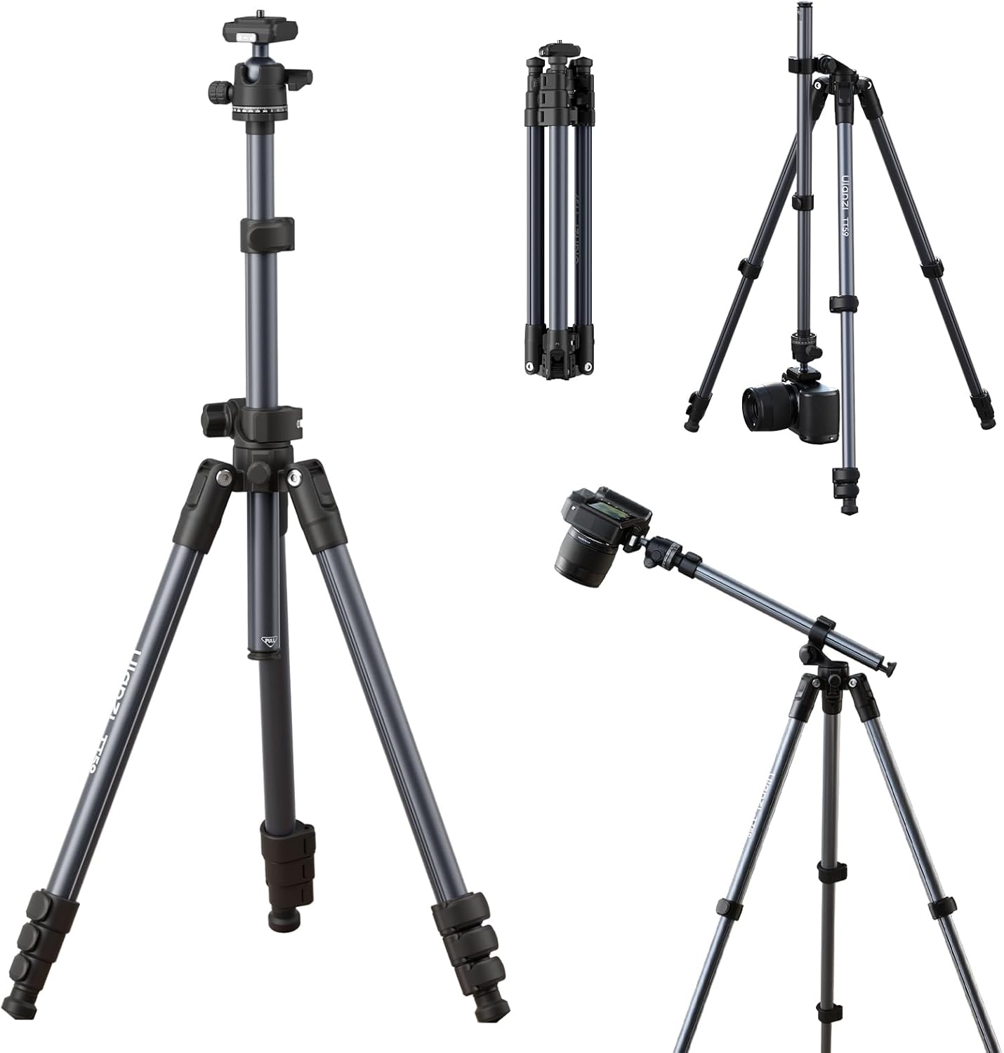 ULANZI TT59 Horizontal Overhead Tripod, 68.9" Foldable, Uka Quick Release Ball Head