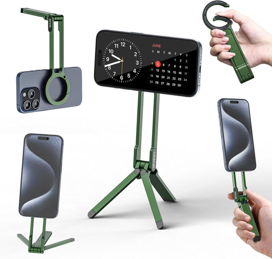 ULANZI MA30 Magnetic Phone Tripod Stand for iPhone 16 15 14 13 12, Green