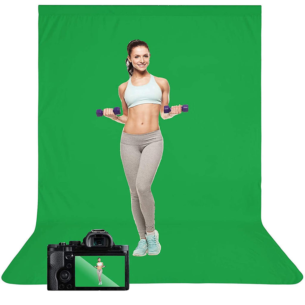 HIFFIN Professional 8x12Ft Green Screen Backdrop for Photography Background, Large Green Screen for Photoshoot