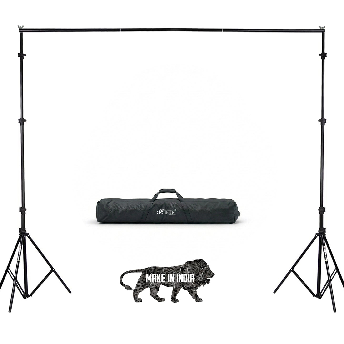 HIFFIN Studio Background Support Kit for Backdrop Photography and Videography (14ft X 10ft) | Portable and Foldable Stand Kit with Carry Bag