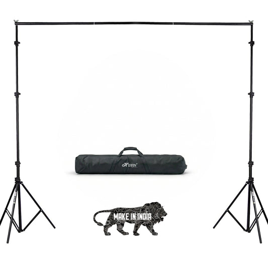 HIFFIN Studio Background Support Kit for Backdrop Photography and Videography (14ft X 10ft) | Portable and Foldable Stand Kit with Carry Bag